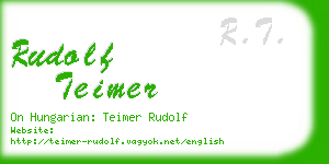 rudolf teimer business card